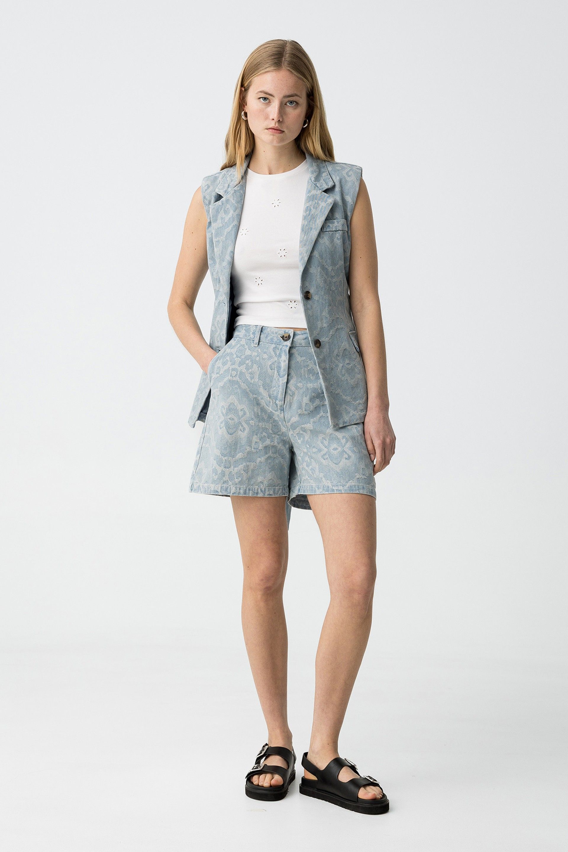 SHAME DENIM SHORTS - BLUE