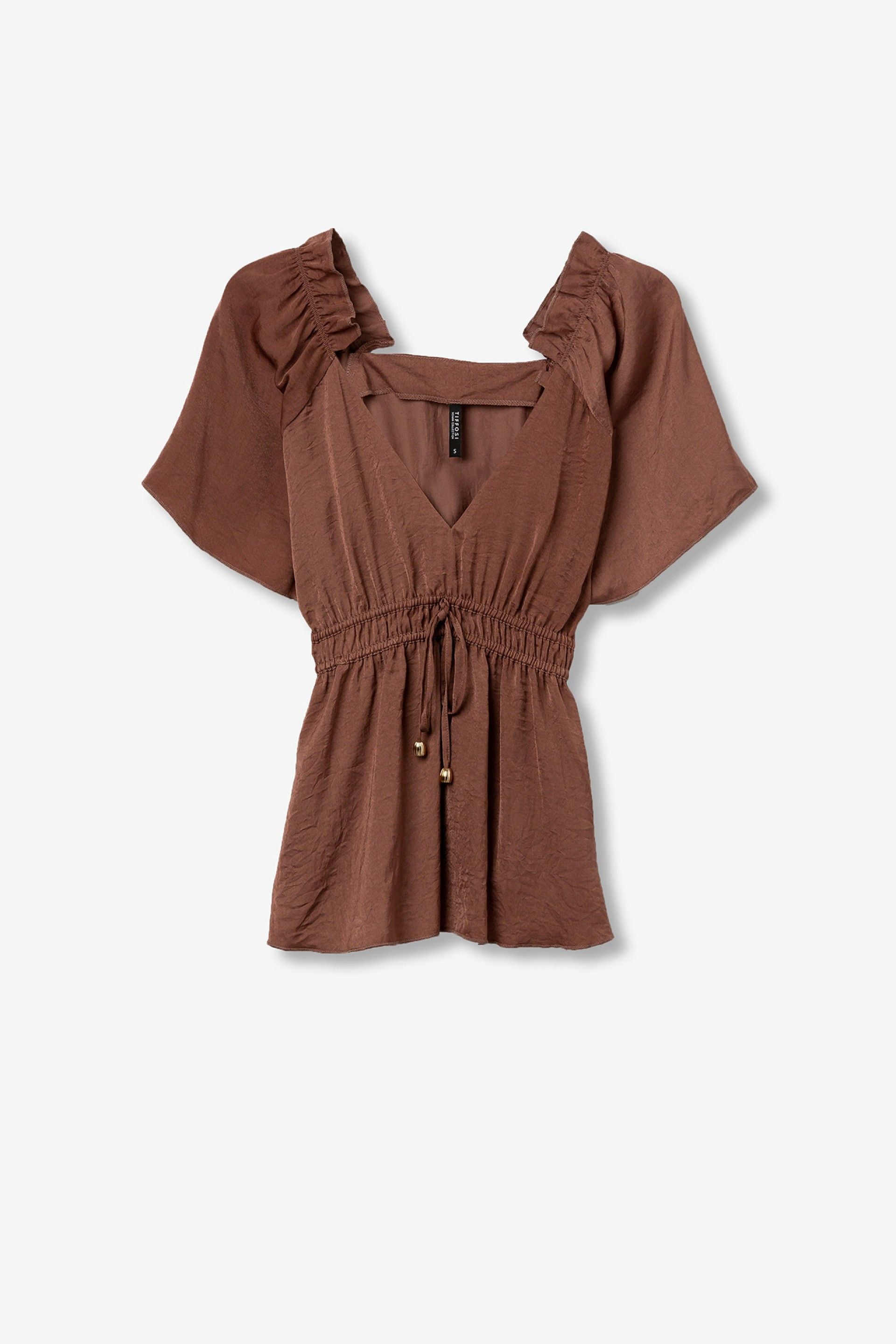 DONNA FLUID BLOUSE - IRON