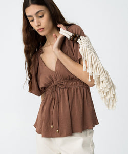 DONNA FLUID BLOUSE - IRON