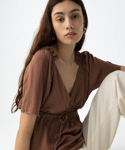DONNA FLUID BLOUSE - IRON