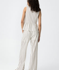 WAFFLE STRIPED PANTS - STAR WHITE