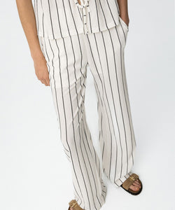 WAFFLE STRIPED PANTS - STAR WHITE