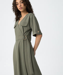 ABIGAIL WRAP DRESS - GREEN