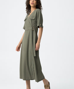 ABIGAIL WRAP DRESS - GREEN