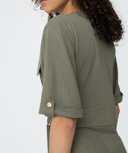 ABIGAIL WRAP DRESS - GREEN