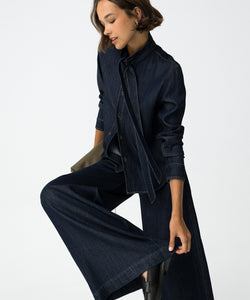SIMONE BLOUSE - DARK BLUE DENIM