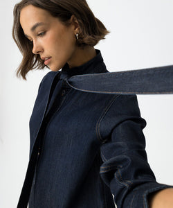 SIMONE BLOUSE - DARK BLUE DENIM
