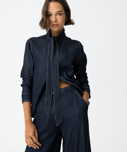 SIMONE BLOUSE - DARK BLUE DENIM