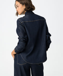SIMONE BLOUSE - DARK BLUE DENIM