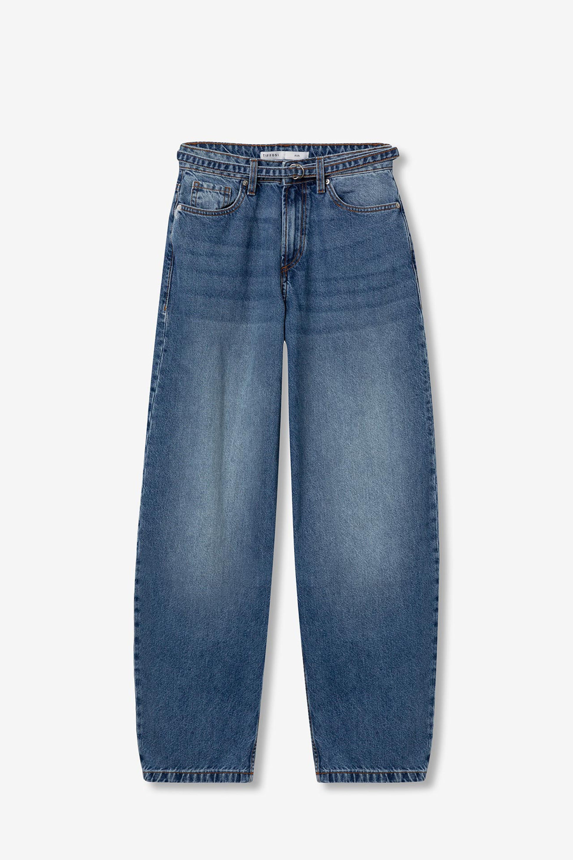 AVA BALLOON JEANS - MEDIUM BLUE DENIM