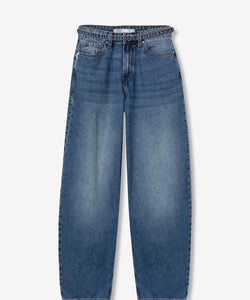 AVA BALLOON JEANS - MEDIUM BLUE DENIM