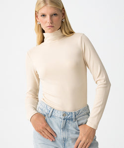 BILBAO BASIC TURTLENECK TOP - OFF WHITE