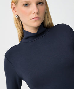 BILBAO BASIC TURTLENECK TOP - NAVY