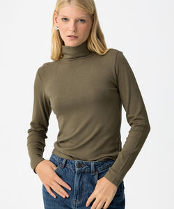 BILBAO BASIC TURTLENECK TOP - GREEN