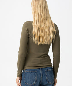 BILBAO BASIC TURTLENECK TOP - GREEN