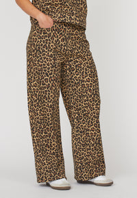 OWI WIDE LEG JEANS - LEOPARD