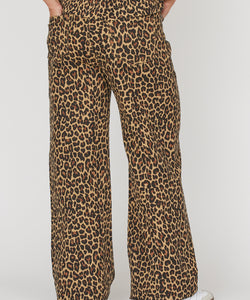 OWI WIDE LEG JEANS - LEOPARD