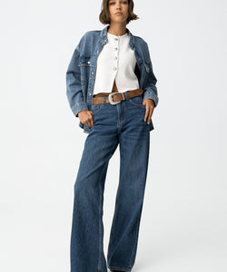 BONYE WIDE LEG JEANS - MEDIUM BLUE