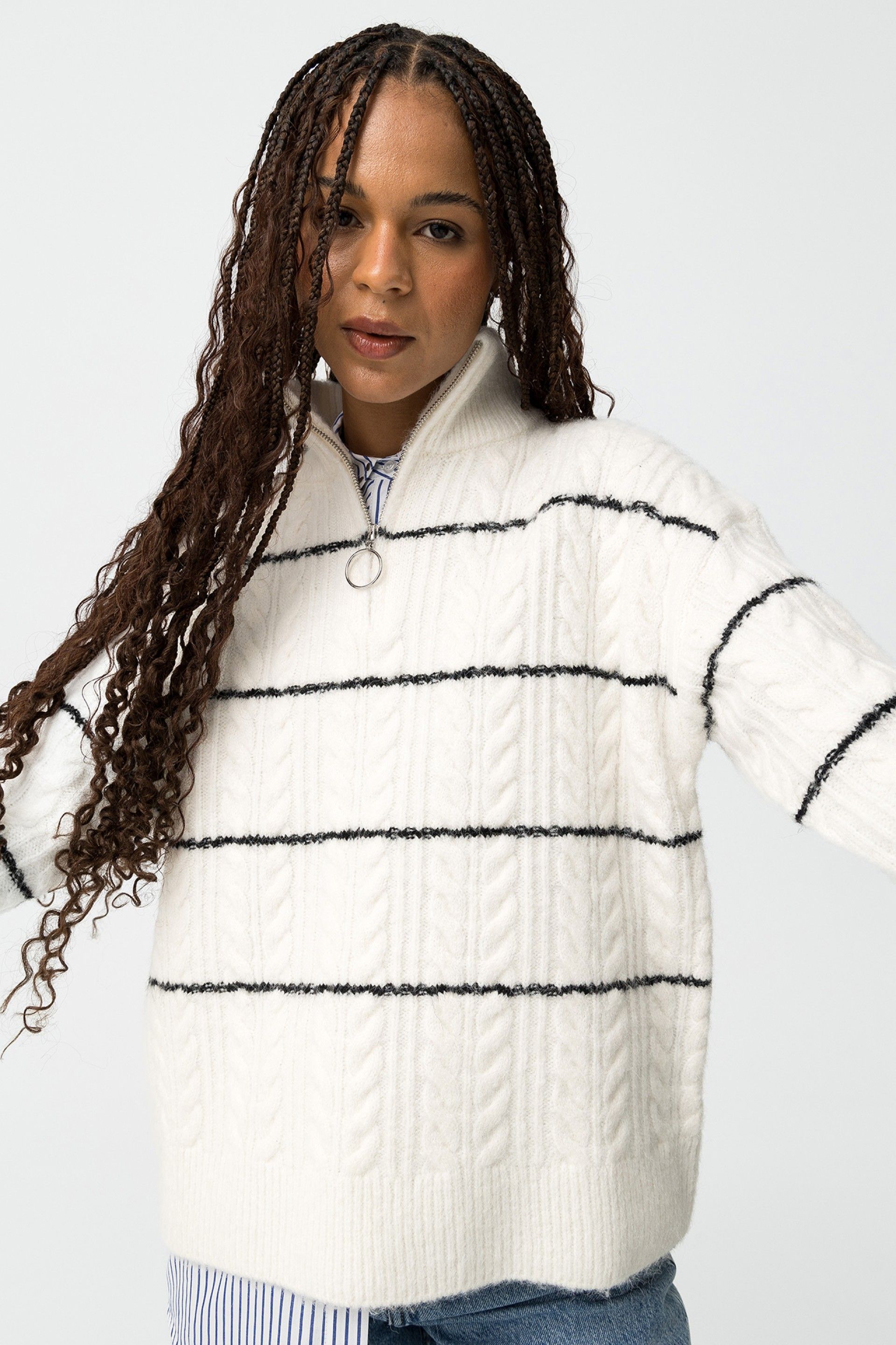 AEON ZIPPER PULLOVER - BIRCH