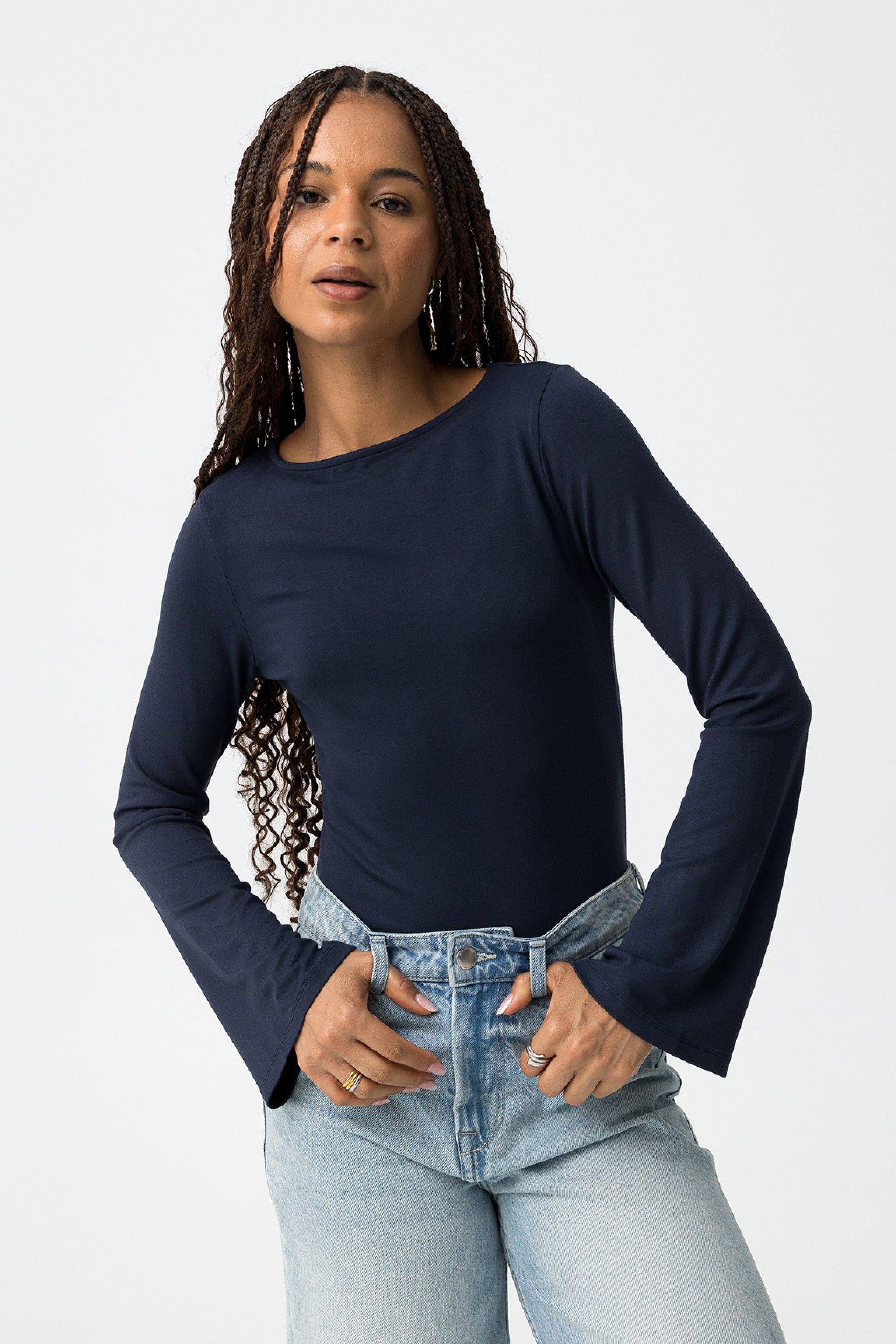 SAULT BASIC LS TOP - BLUE