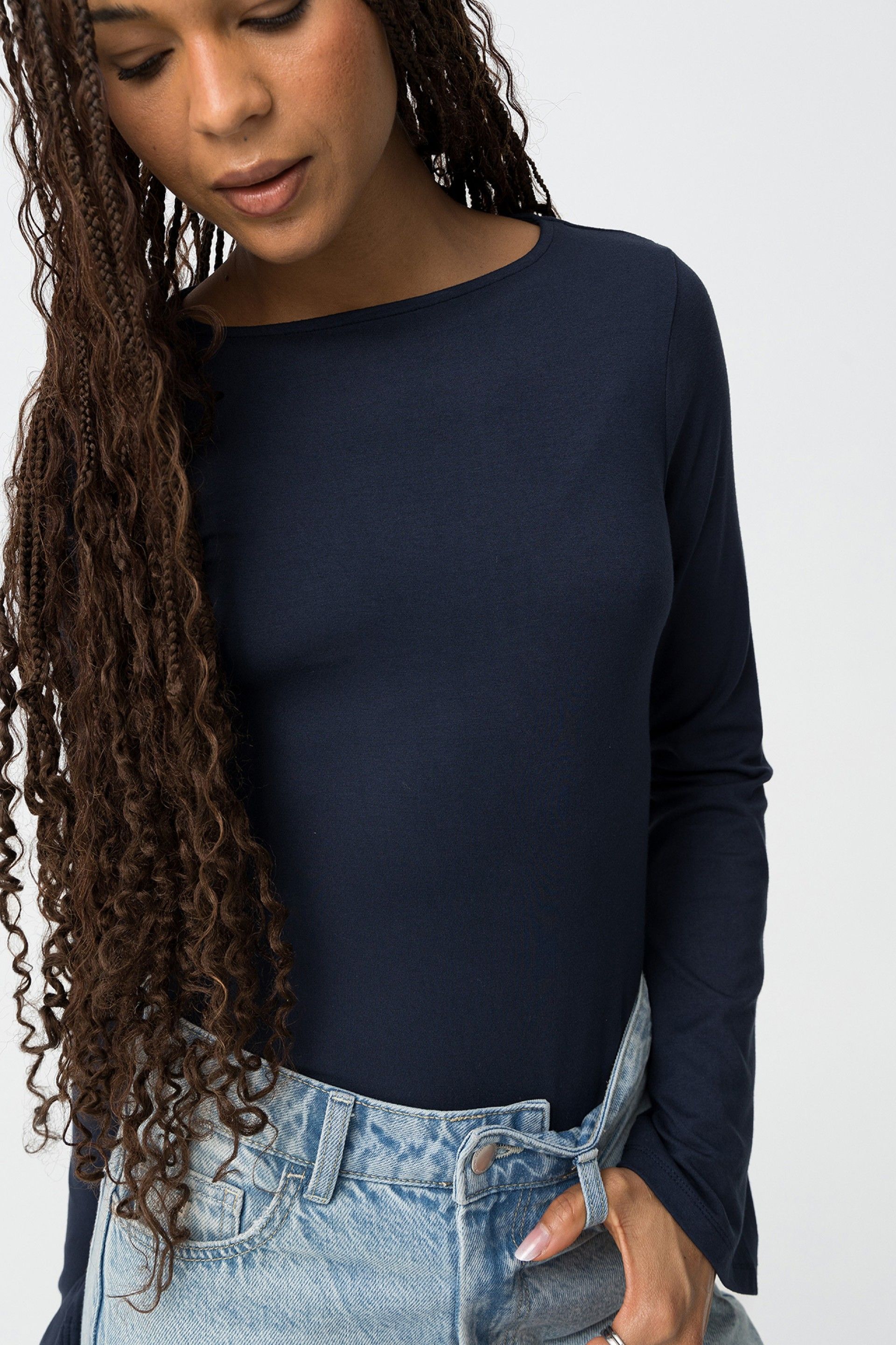 SAULT BASIC LS TOP - BLUE