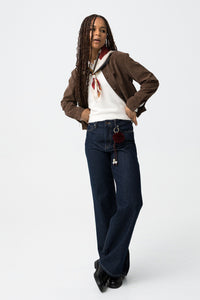 BONYE WIDE LEG JEANS - DARK BLUE