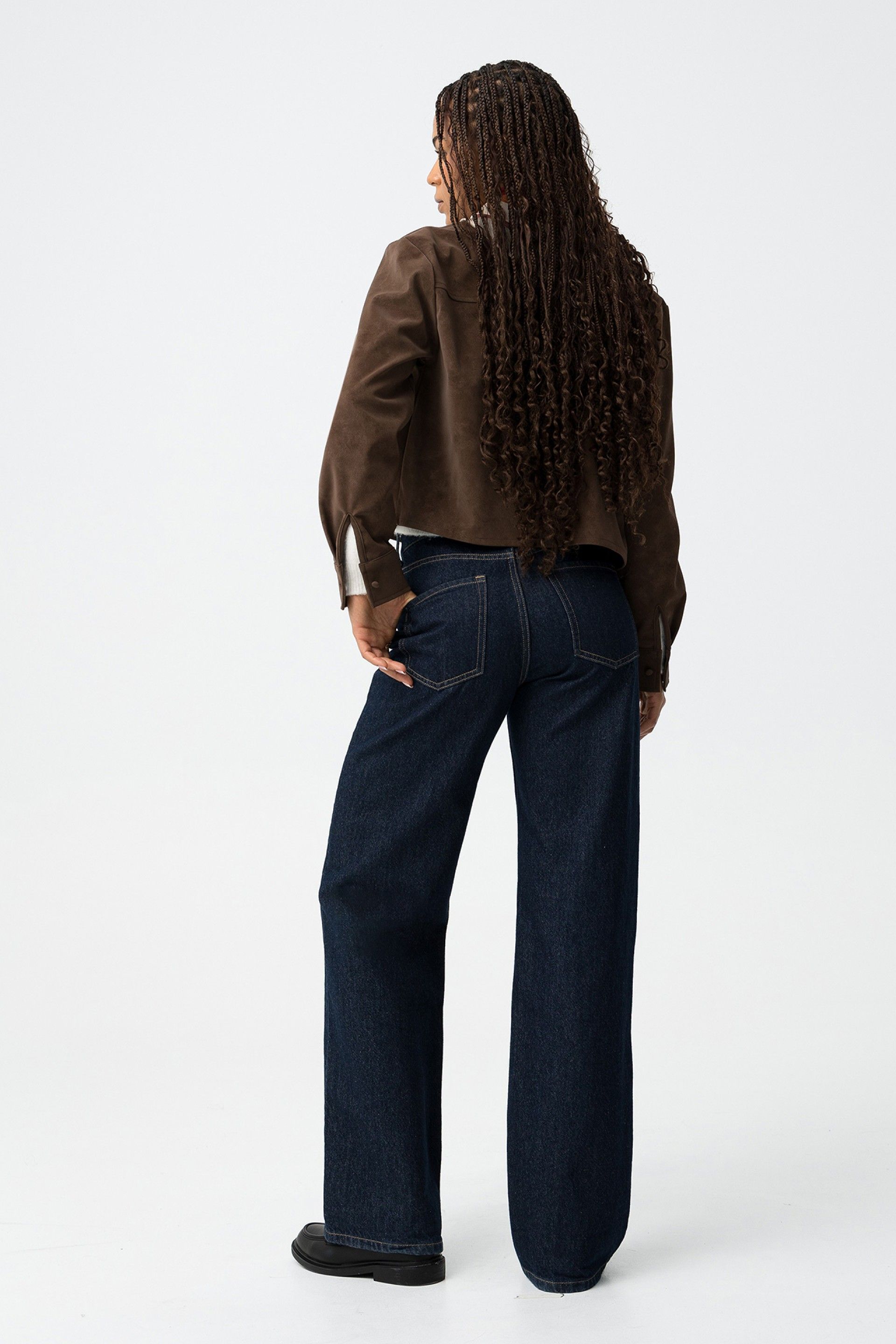 BONYE WIDE LEG JEANS - DARK BLUE