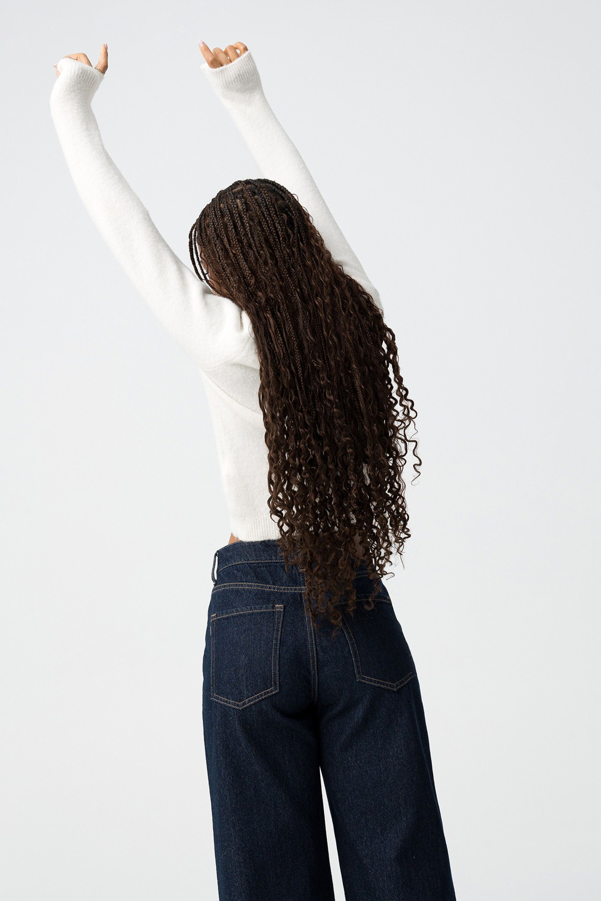 BONYE WIDE LEG JEANS - DARK BLUE