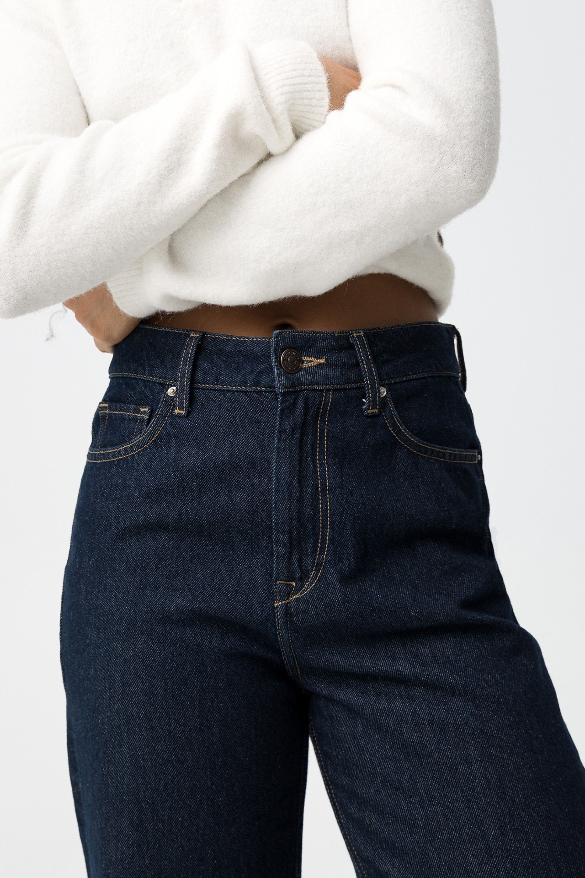 BONYE WIDE LEG JEANS - DARK BLUE