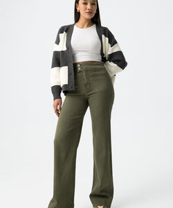 OLIVIA JEANS - OLIVE GREEN