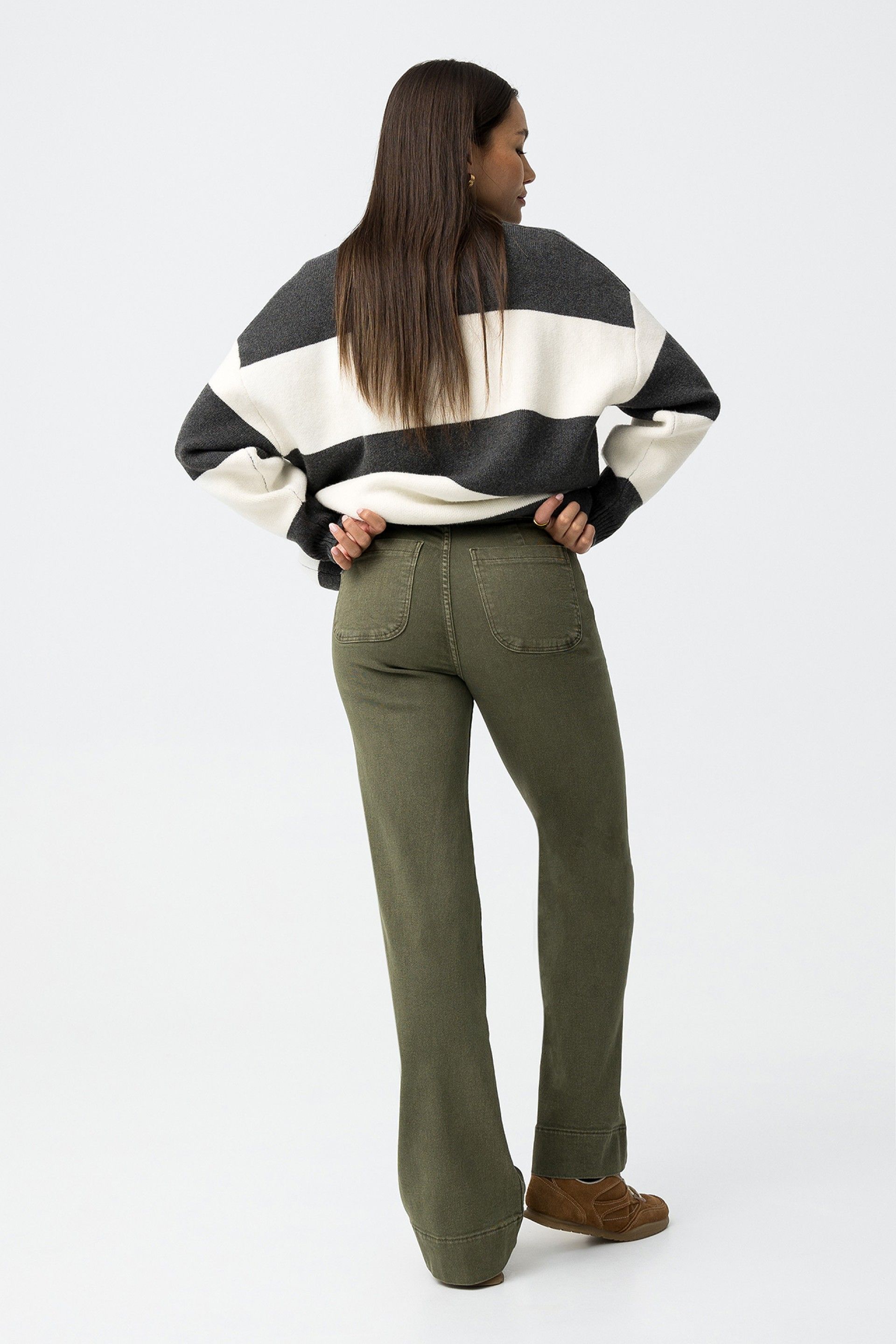 OLIVIA JEANS - OLIVE GREEN