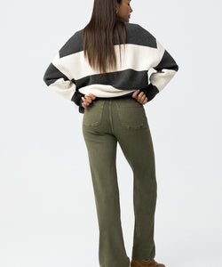 OLIVIA JEANS - OLIVE GREEN