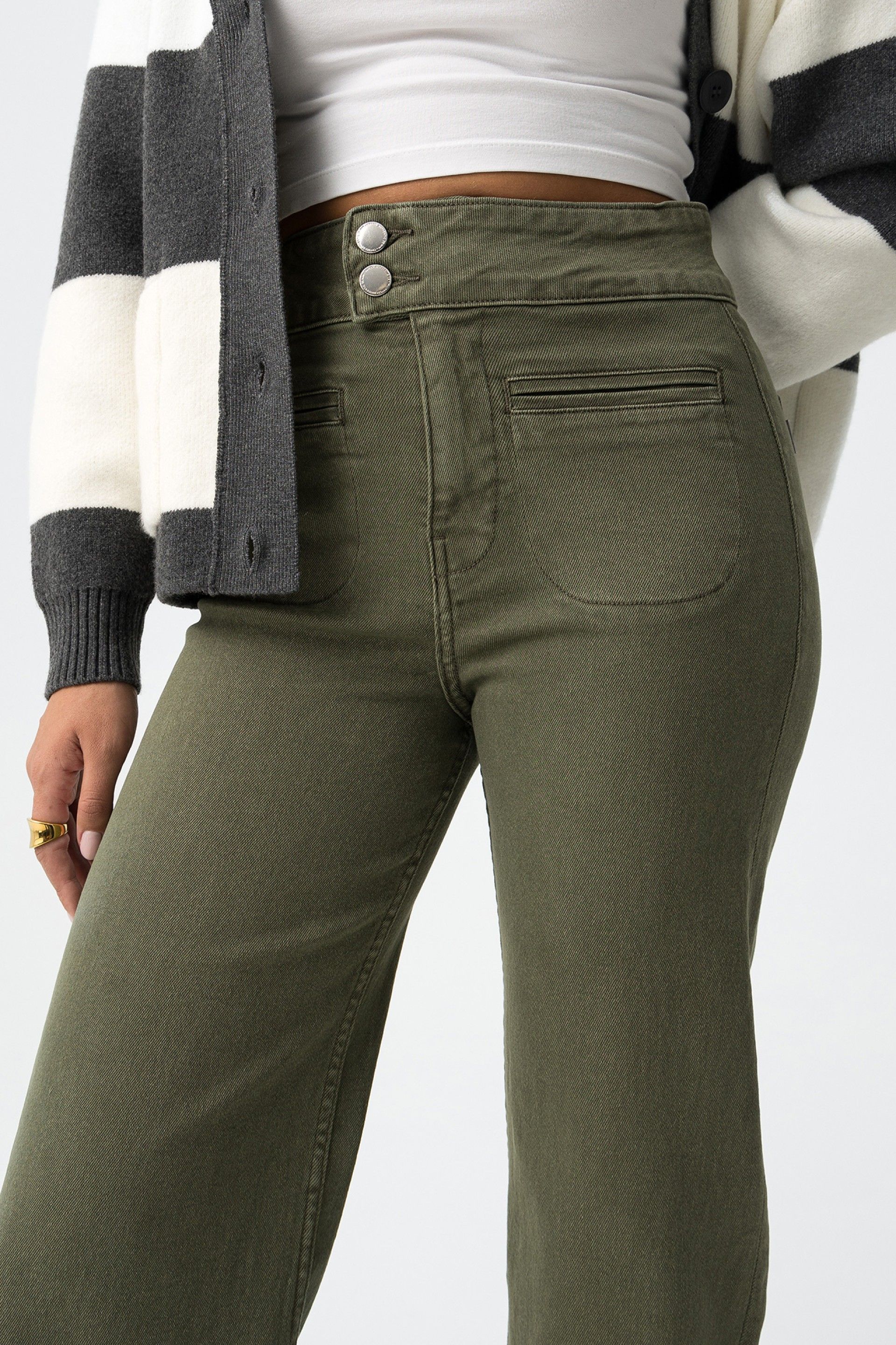 OLIVIA JEANS - OLIVE GREEN