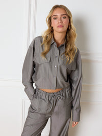 REFINED DEPARTMENT | LYLOE BLOUSE - LIGHT GREY