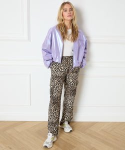 REFINED DEPARTMENT | MILEY WOVEN BOMBER - LILAC