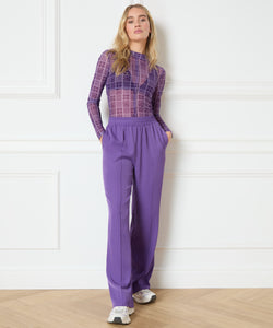 REFINED DEPARTMENT | DION KNITTED TRACK PANTS - PURPLE