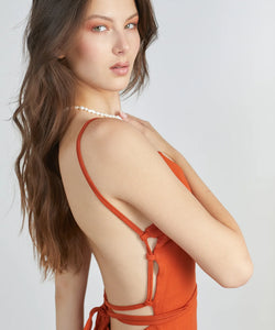 RUSTIC SINGLET DRESS - BURNT ORANGE