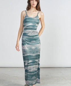 WATERY SINGLET DRESS - OCEAN GREEN