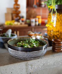 HKliving |70S CERAMICS SALAD BOWL - ROCK ON