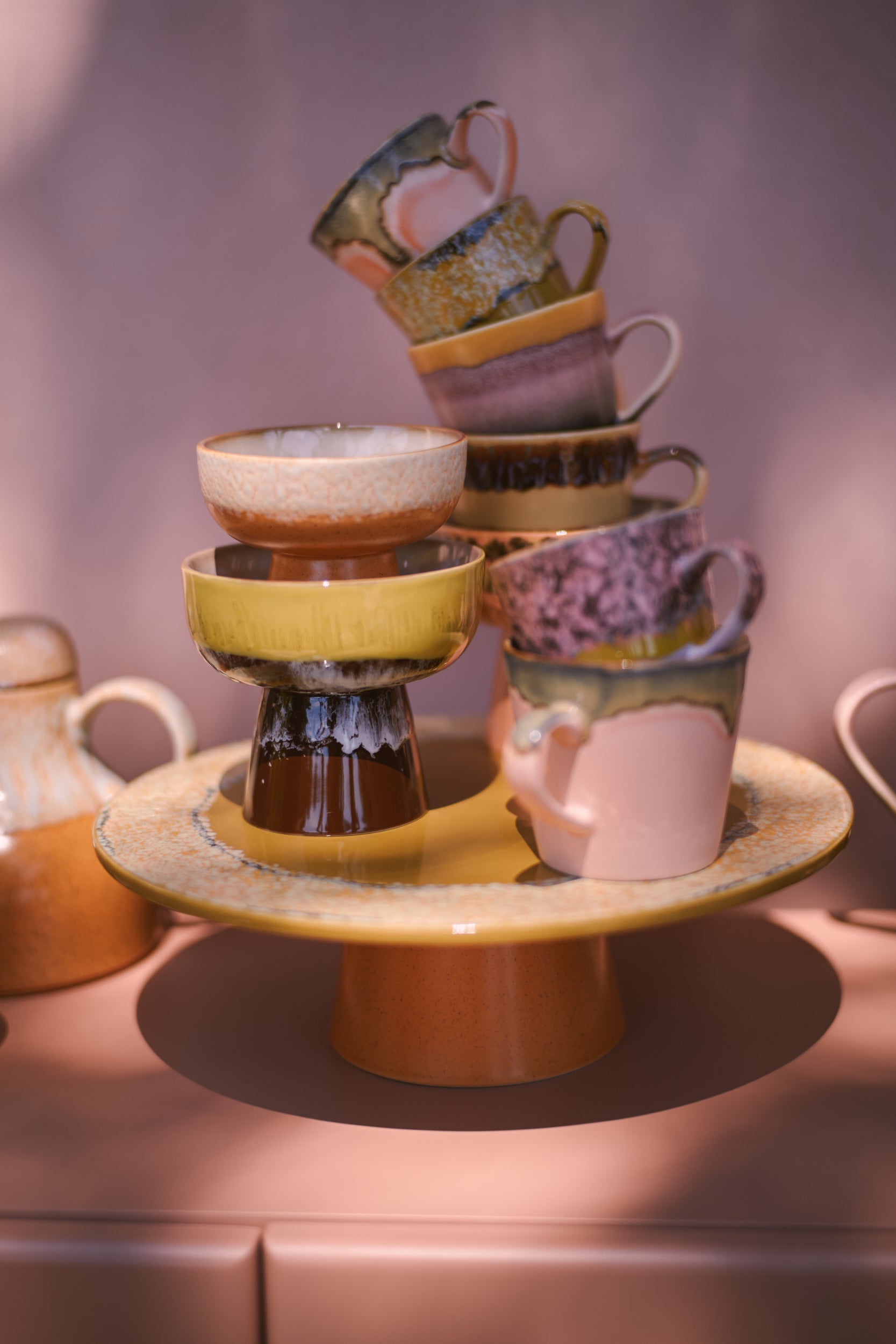 HKliving | 70S CERAMICS: TAPAS BOWL ON BASE L - CREEK