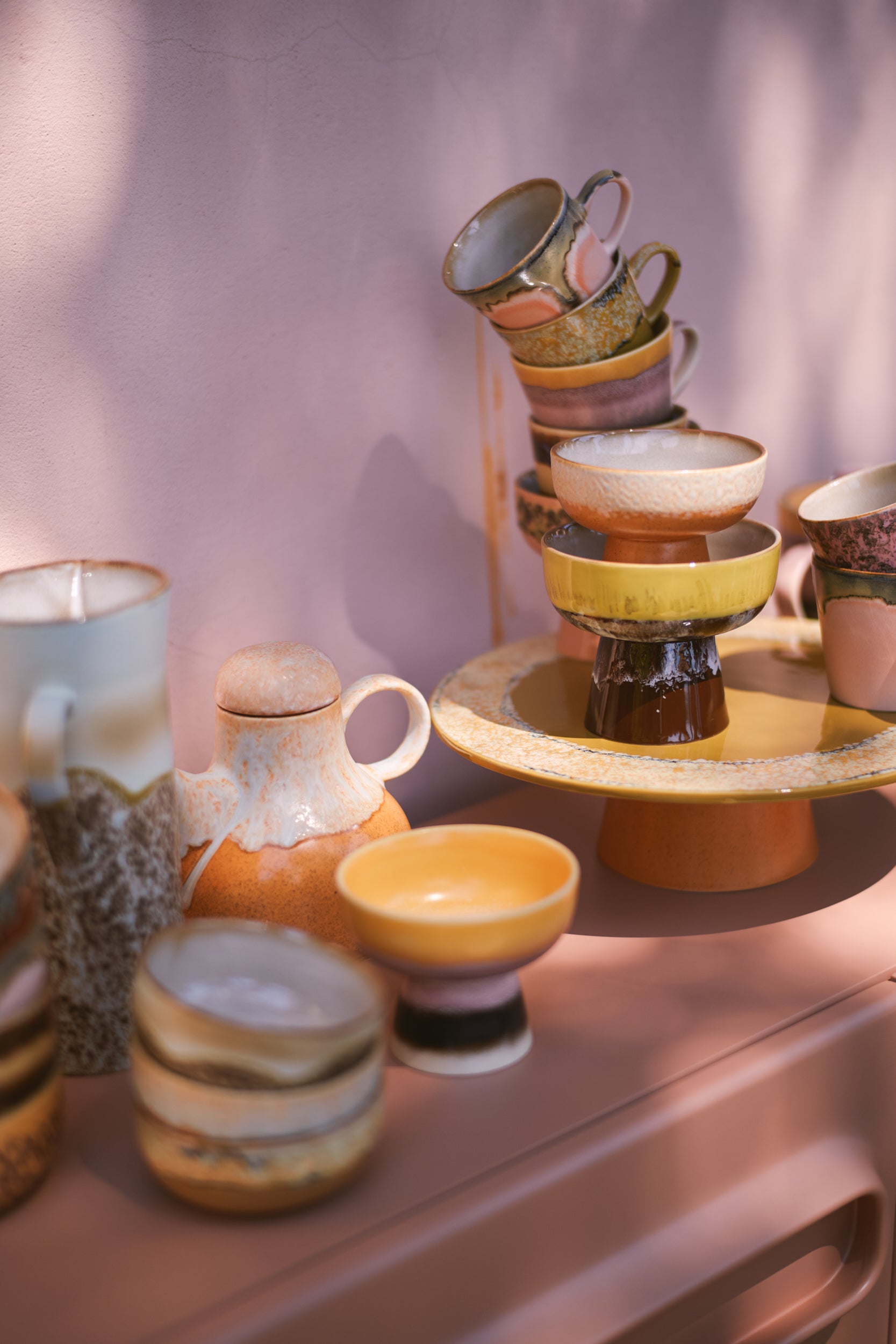 HKliving | 70S CERAMICS: TAPAS BOWL ON BASE L - CREEK