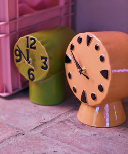 HKliving | RETRO CERAMIC CLOCK - PEACH