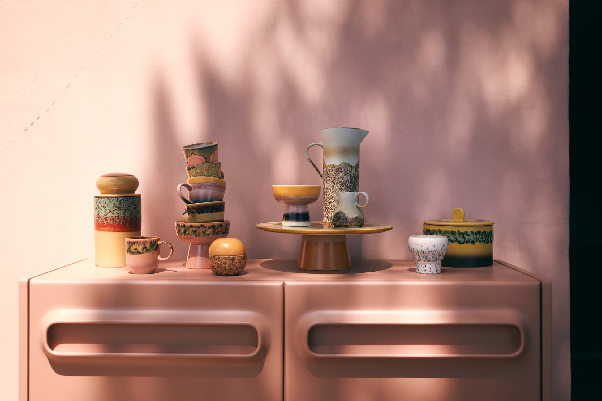 HKliving | 70S CERAMICS COOKIE JAR - KELP