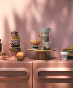 HKliving | 70S CERAMICS: LUNGO MUGS - CORAL SHELL