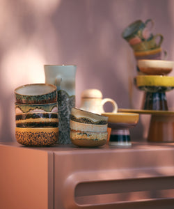 HKliving | 70S CERAMICS: DESSERT BOWL - HARBOUR CLIFFS