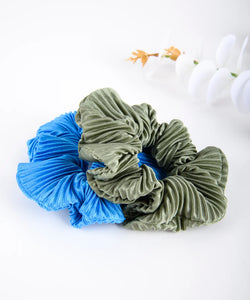 JANINE SCRUNCHIE - BLUE & GREEN