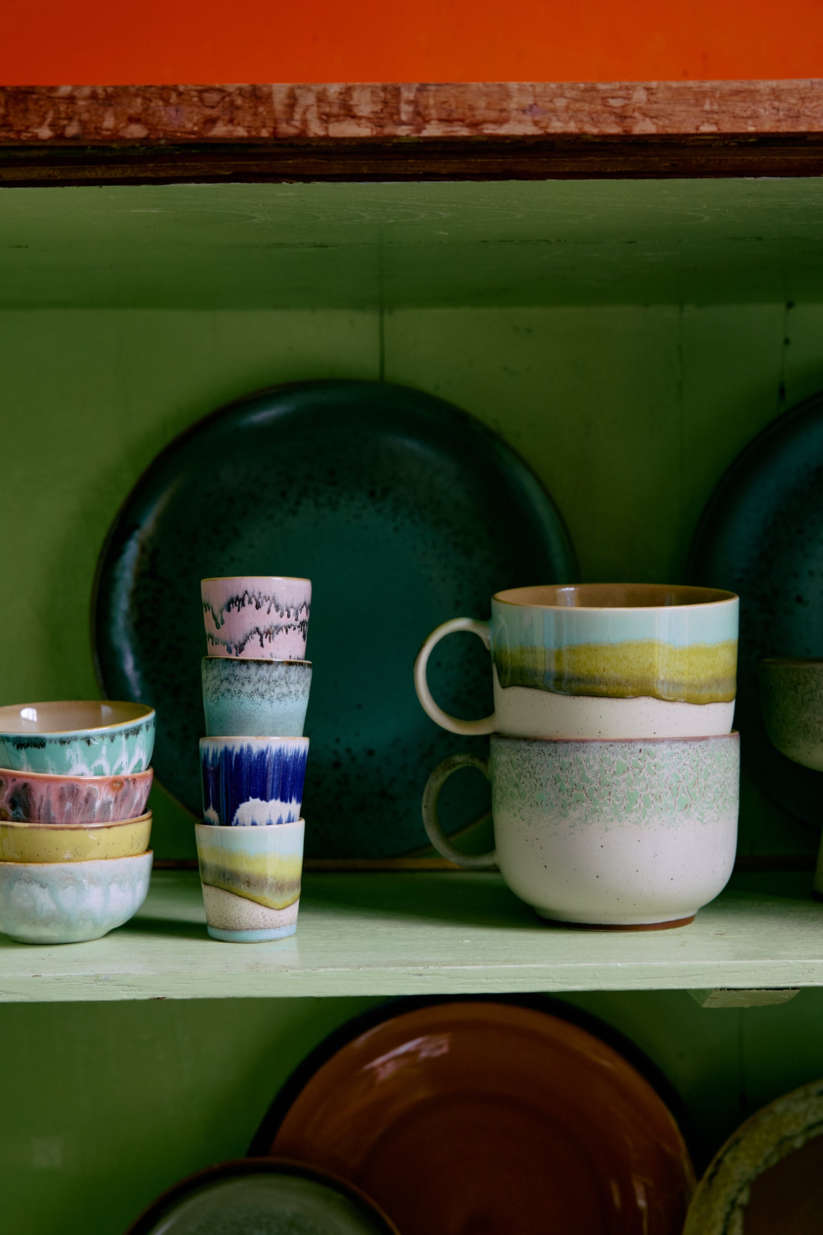 HKliving | 70S CERAMICS: EGG CUPS - VIBRANCE