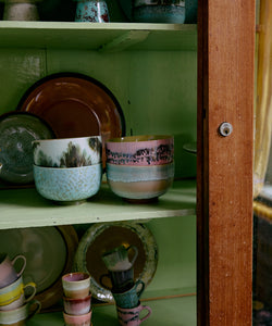 HKliving | 70'S RISTRETTO MUGS - FUTURISM: BLOOM
