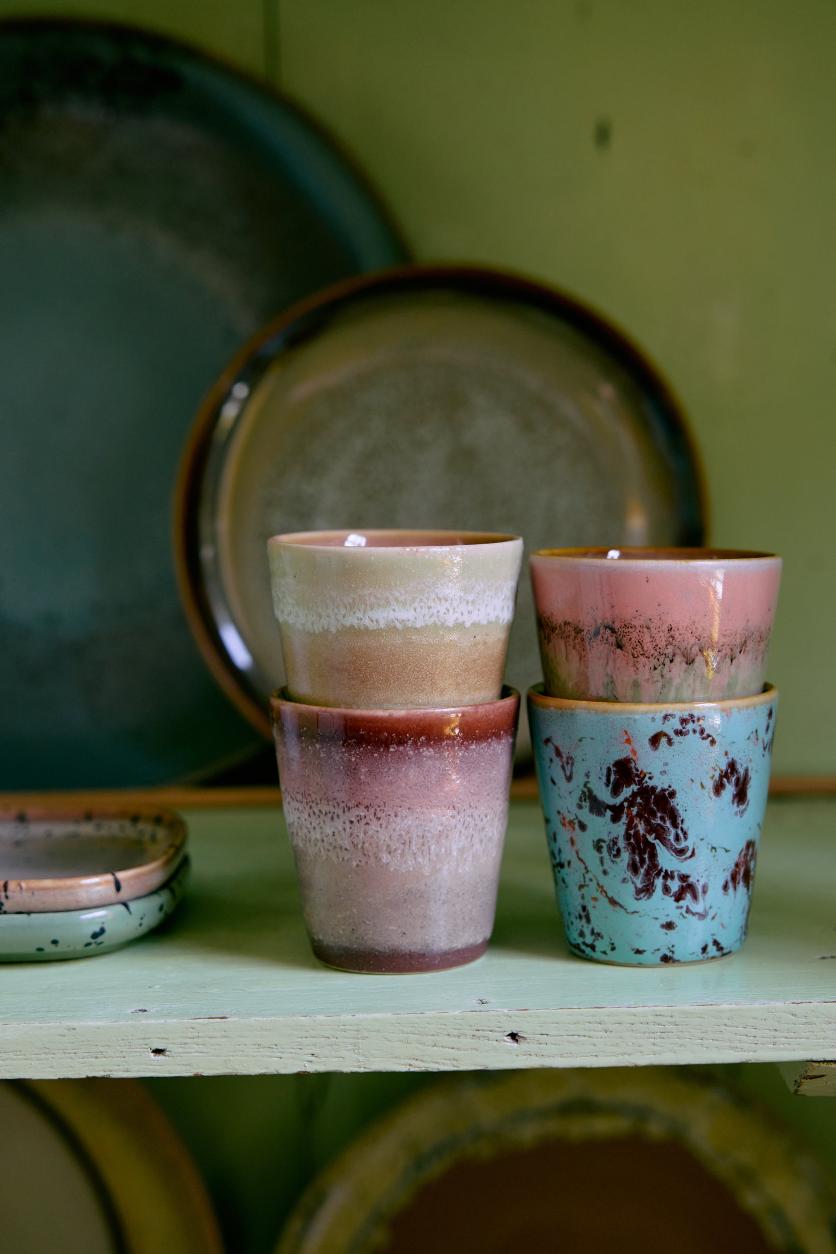 HKliving | 70'S RISTRETTO MUGS - FUTURISM: BLOOM