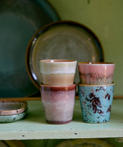 HKliving | 70'S RISTRETTO MUGS - FUTURISM: BLOOM